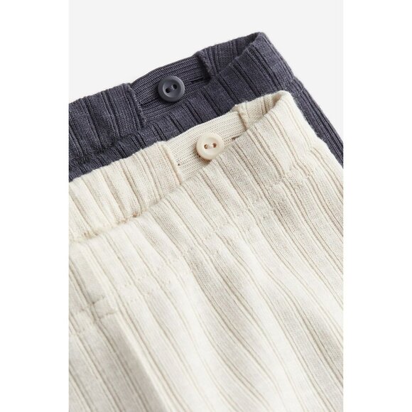 NWT H&M 2-pack Leggings Size 18M Color Light beige/dark gray - Picture 3 of 6